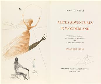 (DALÍ, SALVADOR.) Carroll, Lewis. Alices Adventures in Wonderland.